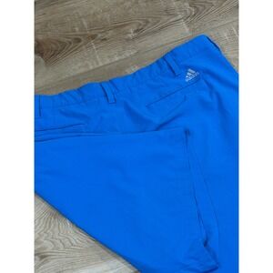 Adidas Mens Golf Shorts Blue Performance Stretch Flat Front Size 40 Activewear